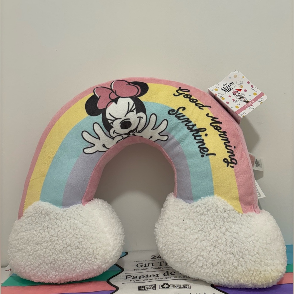 Disney Minnie Mouse Rainbow “Good Morning Sunshine” Pillow Cushion